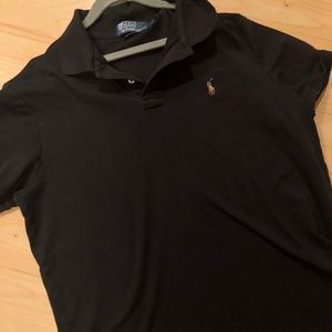 Black polo shirt